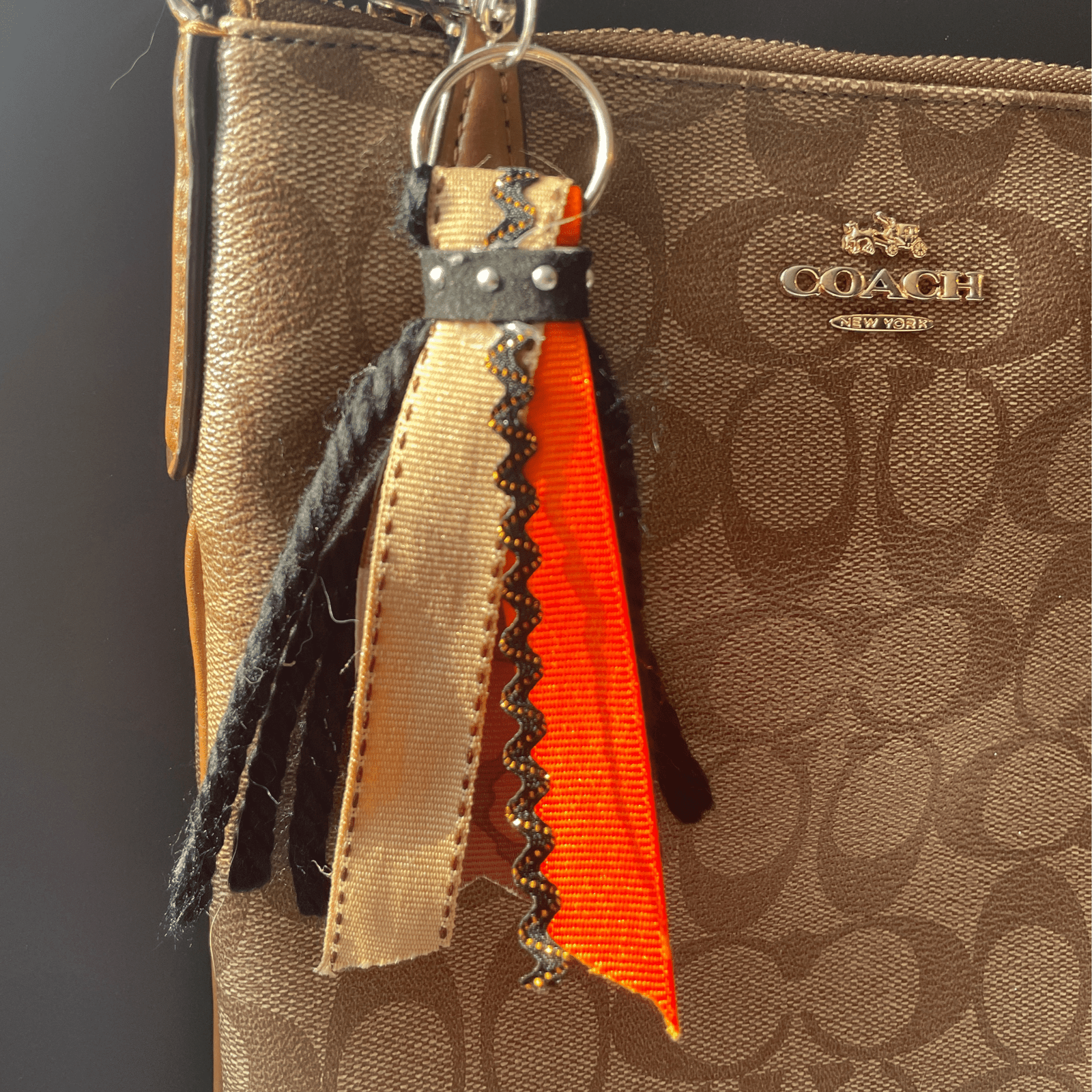 Orange & Camo Keychain