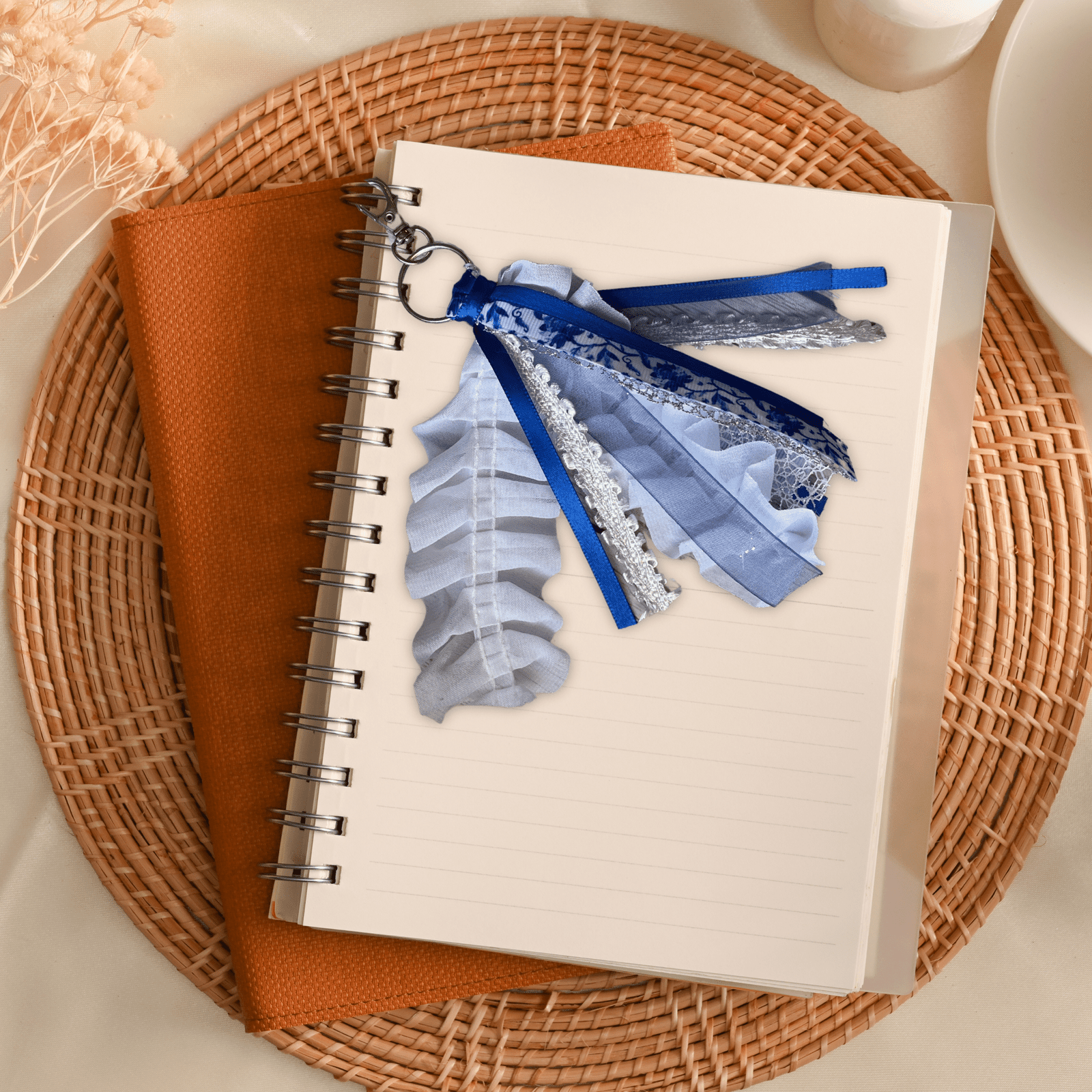 Royal Blue & White keychain