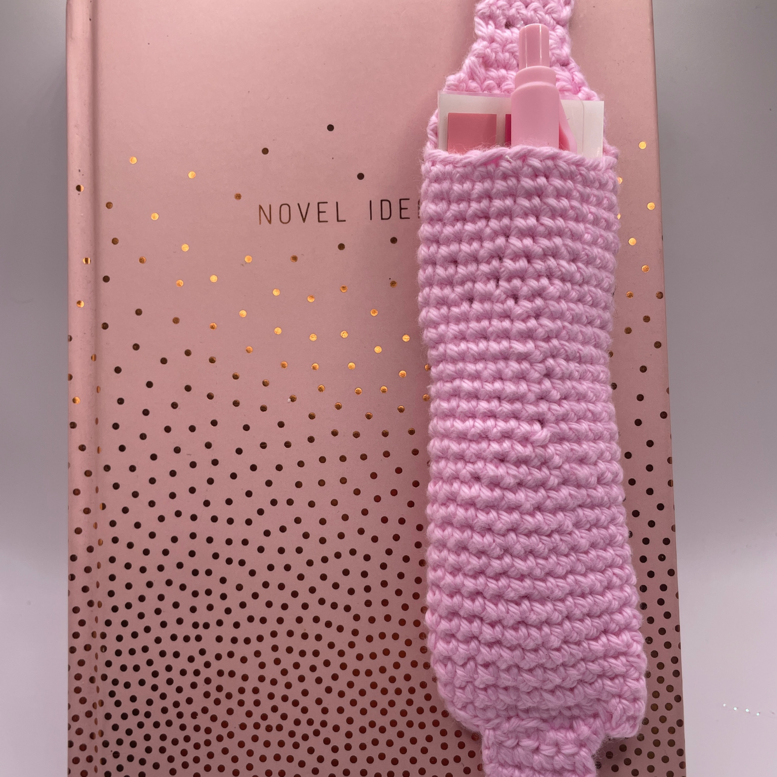 Annotation Kit with Crocheted Holder, Tabs, Pen, Magnetic Bookmarks & CharmMarks | Study Gift | Bible Journaling | Bookish Gift